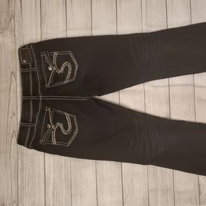 SILVER Jeans /Aiko Flap 36/33 Dark Indigo/Embellished